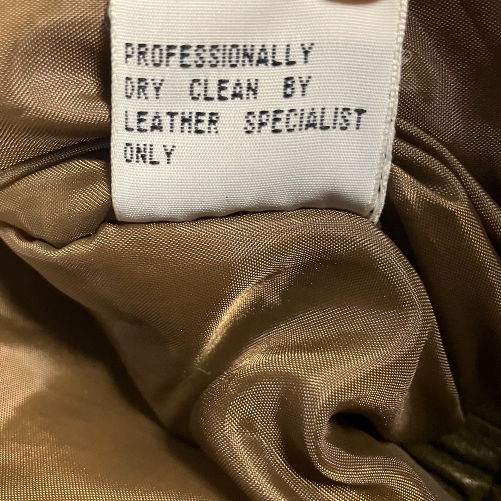 Unbranded Genuine Leather Jacket Men's Large‎ Brown Beige Vintage Bomber Style - Picture 14 of 16